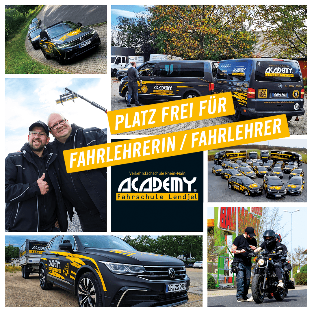 Platz frei für Fahrlehrer (m/w/d) Klasse B